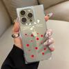 Clear Square Back Tube Case Protection For iPhone 16 ProMax 12 11 14 Pro Max 13 15 Plus Anti-Oxygen,Several Red Dots Pattern Casing