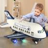 Extra Large Transforming Airplane Toy with Music and Storage Features for Kids