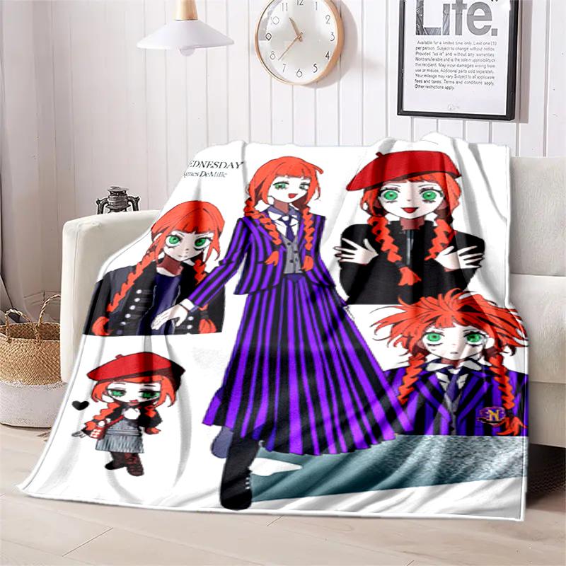 1PC Wednesday blanket, all-season lightweight home office outdoor nap multifunctional blanket, Christmas gifts