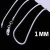 Fashion Trend Jewelry S925 Silver Plated 1MM Snake Chain with Chain Snake Bone Chain