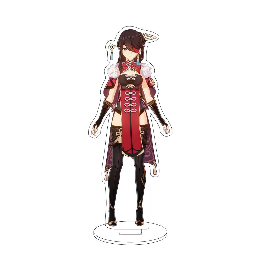 16CM Anime Genshin Impact Cosplay Acrylic Stand Ornaments Aether/Lumine/Paimon/Asmoday/Ronova  Figure Stand Halloween Gift