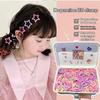 Star Hair Clips Y2K Sweet Dopamine Candy Shade Hollow Barrettes 9 Pack No-damage Hair Accessories for Prom Wear