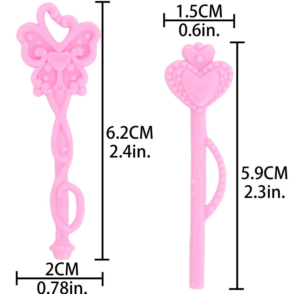 6 Pcs Fairy Tale Princess Clothes and Accessories for 30cm Doll Fashion Doll Dress with Wings Mini Magic Wand Shoes Boots Kids Toy Gift