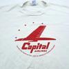 Винтажная футболка CAPITAL AIRLINES 90-х годов РАЗМЕР L коммерческий самолет мягкая тонкая