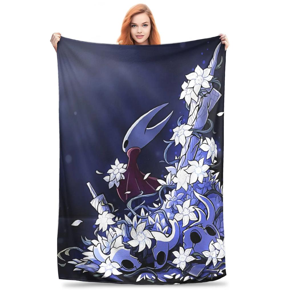 Фланелевое одеяло Hollow Knight Мягкое Уютное Зимнее Покрывало для Детей Взрослых Дивана Кресла Уличный Тренд Чехол для Дивана-Кровати