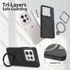 For Motorola Edge 50 Pro 5G Magnetic Case Rotating Ring Kickstand TPU + PC Back Cover