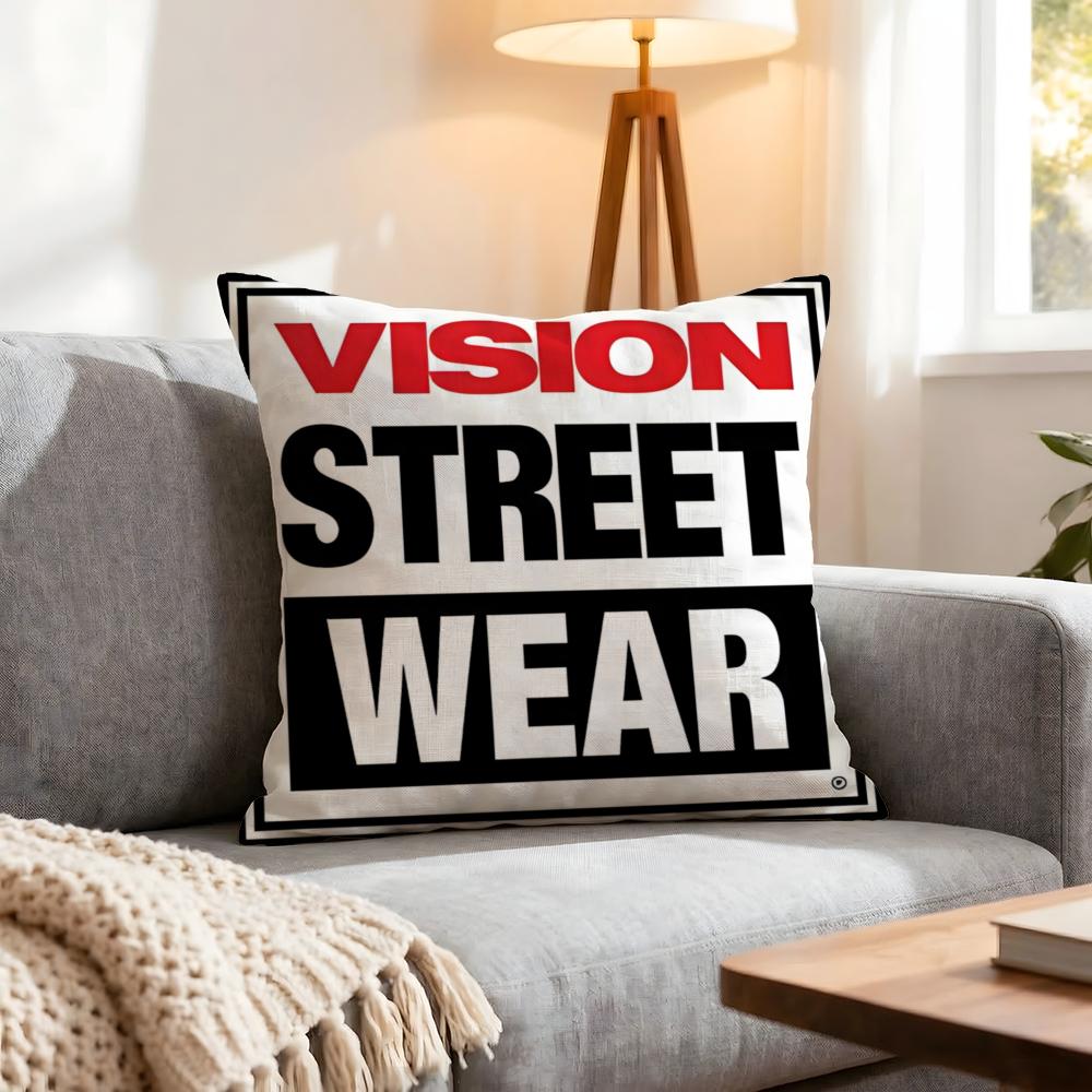 Brand Vision Street Wear Cushion Cover 1Pcs Decorative Covers Soft Cushion Case For Sofa Couch Decor 40X40 45X45 Pillowcases