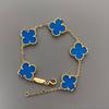 Fashion 15mm Four-leaf Clover Five-flower Bracelet for Women 18k Double-sided Mother-of-pearl Simple and Fashionable Versatile Bracelet
