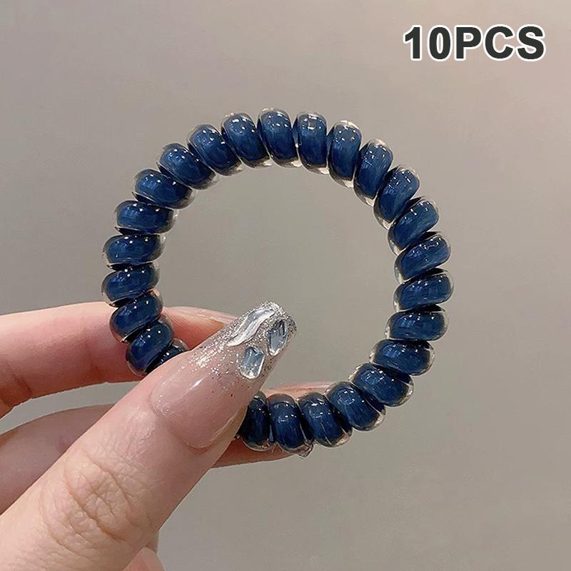 4/10Pcs Korean High-Quality Grape Coconut Polka Dot Hair Band Fresh And Versatile Hair Rope Hair Band Hair Accessories