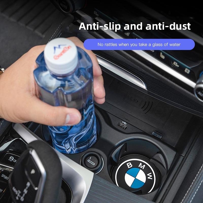 2Pcs Car Coasters Silicone Non-Slip Water Cup Mats For BMW G30 G32 G01 G02 G05 G06 G07 G26 G23 G22 F40 F20 G08 G16 glasses clip FY0