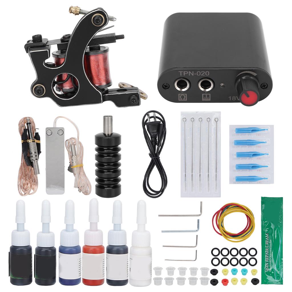 Tattoo Machine Set Tattoo Coil Machine Complete Tattoo Power Supply Kit Professional Tattoo