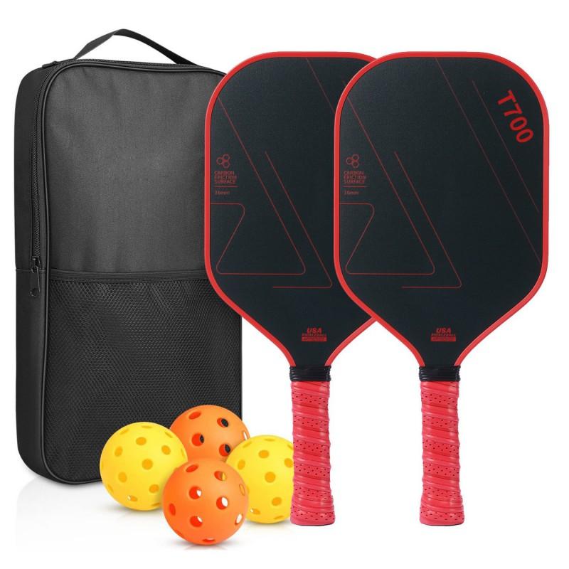 Pickleball Paddle T700 Carbon Fiber Composite Core Lightweight Outdoor Sport Racket Beginners Recreational Players
