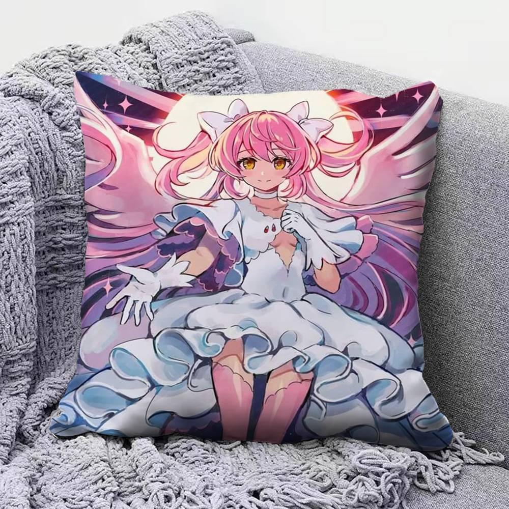 Madoka Kaname Anime Girl Puella Magi Madoka Magica Pillow Covers, Home Sofa Cushion Covers And Aecorative Custom
