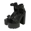 Women Summer Sandals 14CM High Heel Roman Gladiator Sandals Platform Thin Strap Simple Sandals