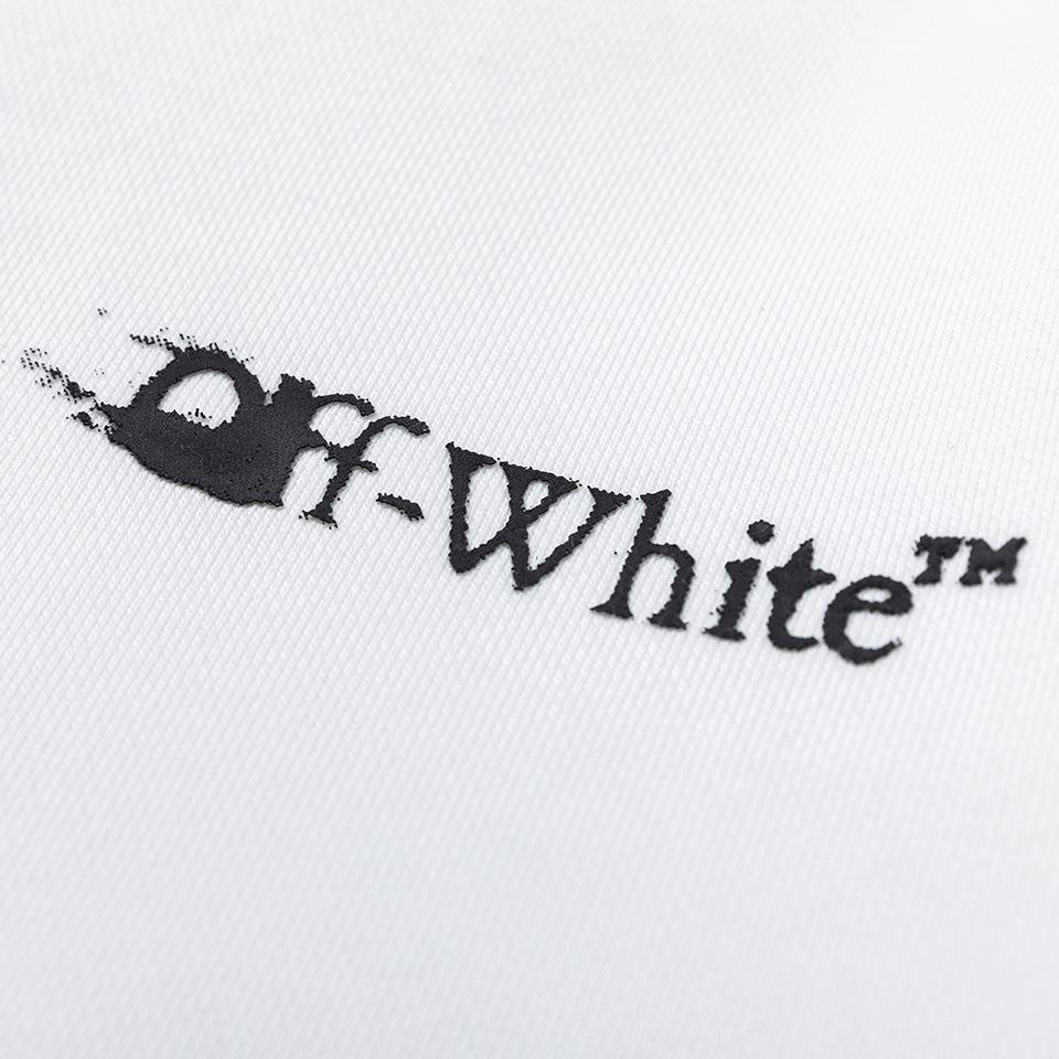 Off-White 2026 Autumn and Winter New Graffiti Arrow Pattern Printed Hooded Sweatshirt for Men and Women