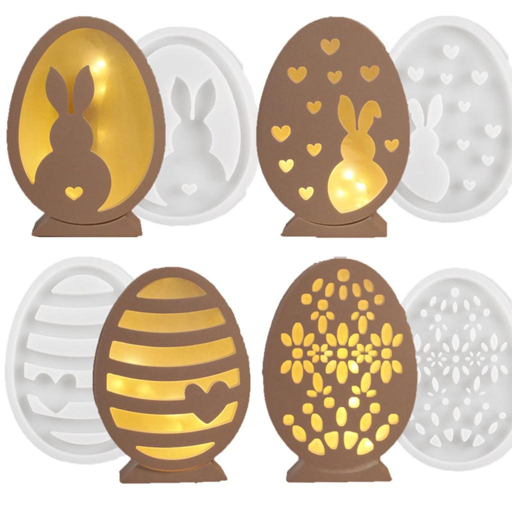 Silicone Mold Easter Silicone Mold Easter Egg Gypsum Mold Handicraft Silicone Six Piece Set