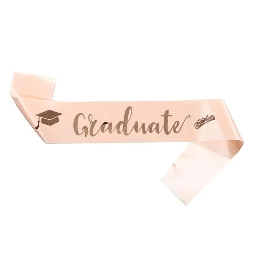 5pcs Satin Graduation Sash Belts Adjustable Bachelor Sash Congratulations Straps Photo Booth