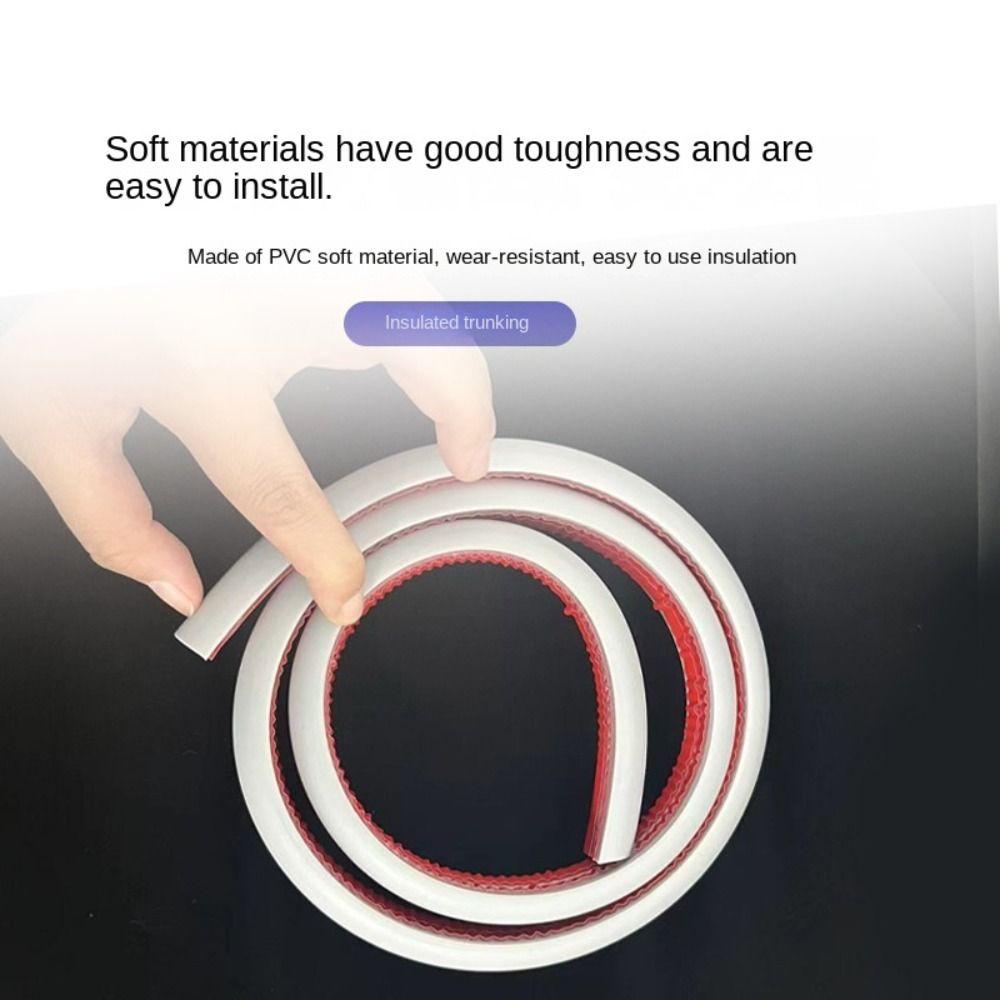 Arc Cord Protector Self-Adhesive Power Cable Protector Cable Cover Electric Wire Slot  Home Outdoor