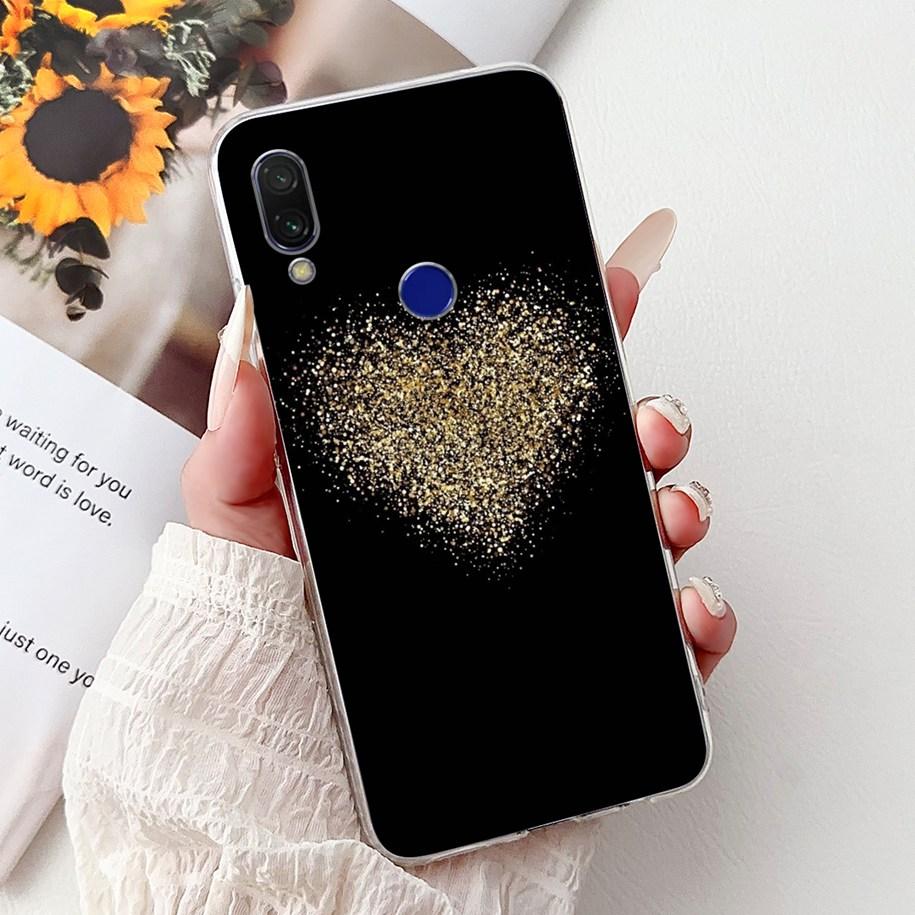 Для чехла Xiaomi Redmi 7 7A Чехол Роскошный Расписной Мягкий Прозрачный Силикон ТПУ Ударопрочный Чехол Для Xiaomi Redmi Note 7 Pro Note7 Coque