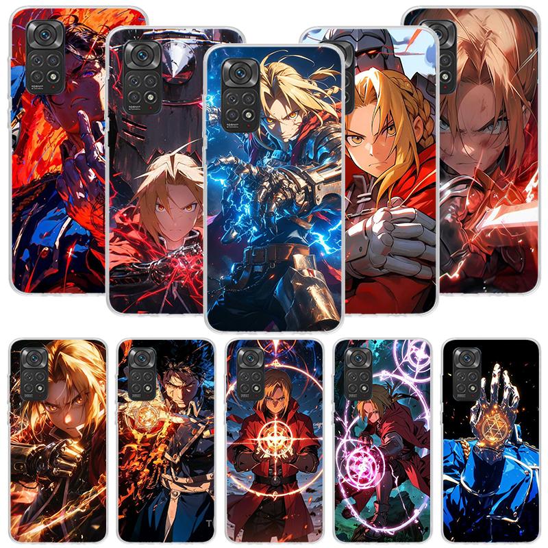Аниме F-ullmetal A-Alchemist Чехол для телефона для Xiaomi Redmi Note 15 14 13 12S 12 Pro Plus 11S 11E 11 11T 10S 10 Искусство Мягкий Узор Co