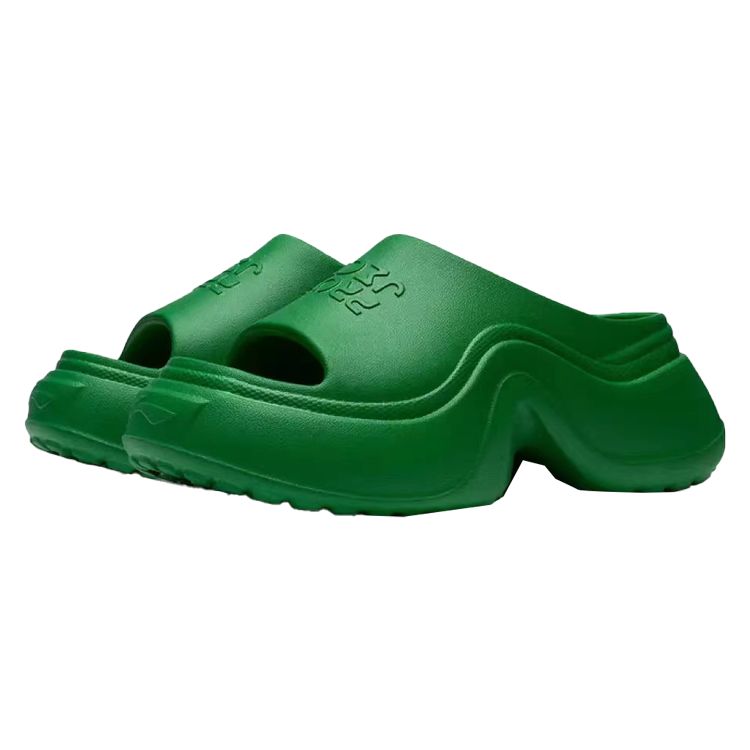 Li Ning Project удобные бесшумные сандалии EVA Hollow Slide женские зеленые AGAT016-4