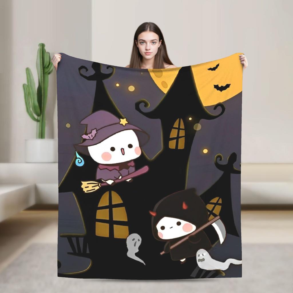 Bubu Dudu Sleep Flannel Blanket Awesome Throw Blanket for Home Hotel Sofa 125*100cm Plush Thin Quilt