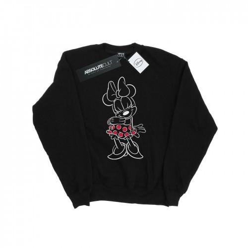 Disney Mens Minnie Mouse Outline Polka Dot Sweatshirt