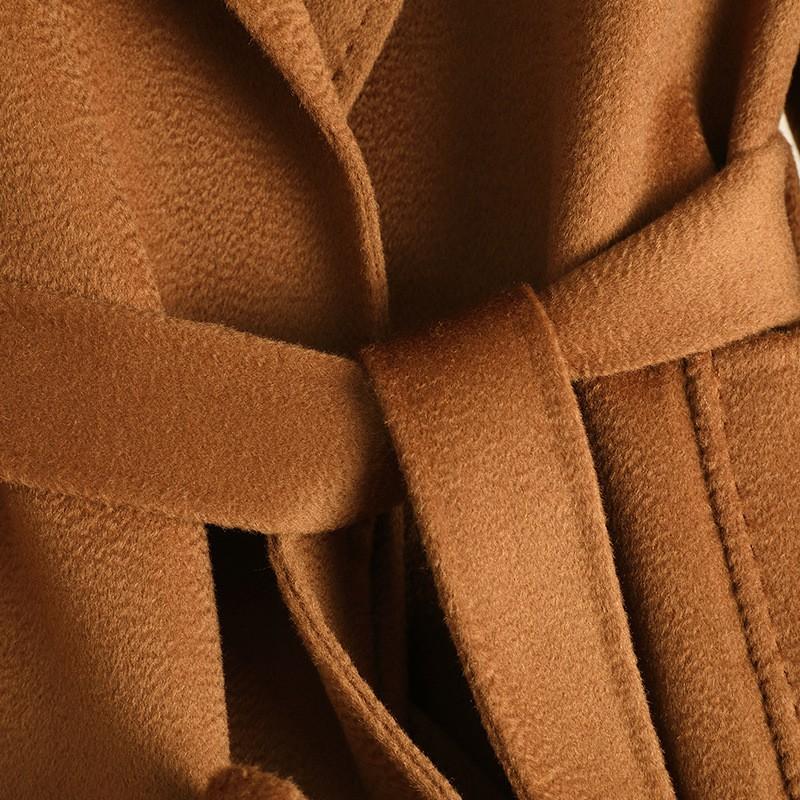 Womens 100% Wool Oversized Long Coat With Wave Texture Loose Fit Winter 2026 Elegant Trench Style
