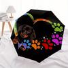 1pc Rainbow Paw Prints Heart Umbrella with Plastic Handle,Suitable for All Seasons Home Travel Outdoor UmbrellaM1112