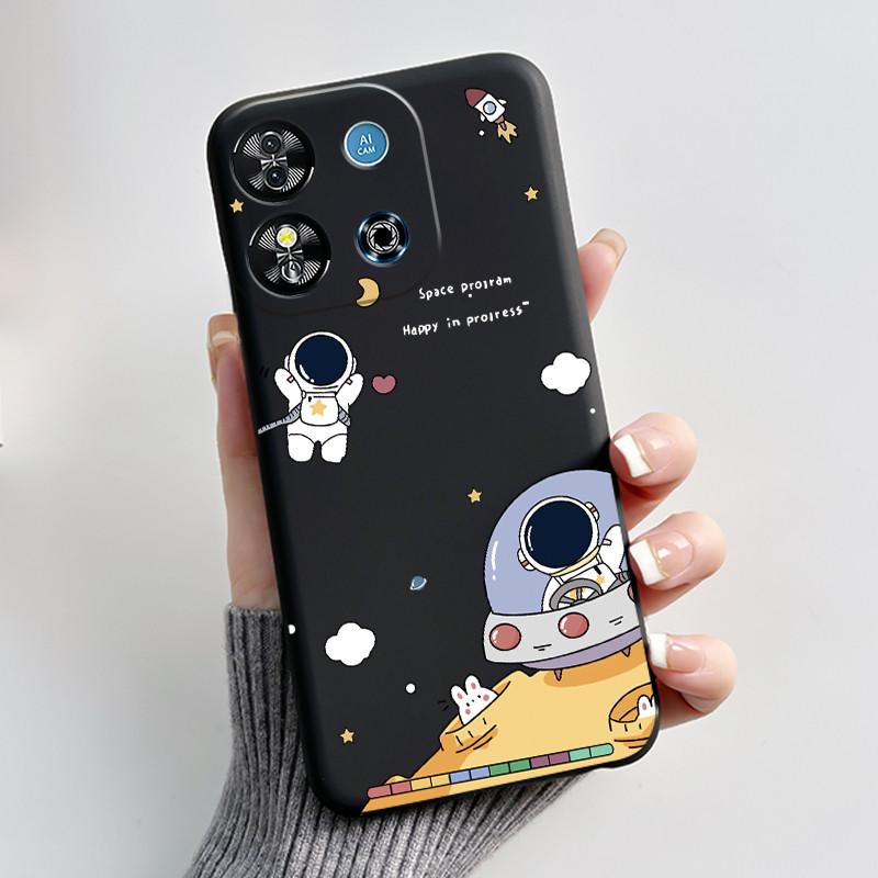 Чехол для Oukitel C57S/C57 Pro/C57 Plus/C57 Ultra/BLU J12, эстетичный, милый, с рисунком кота, черный, из мягкого силикона, противоударный
