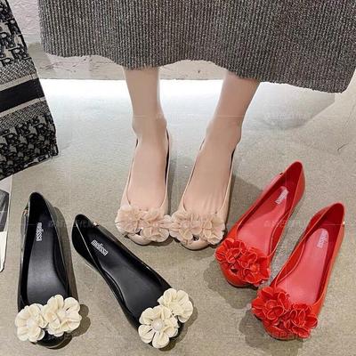 2025 Женские желейные туфли Melissa Camellia – Мягкая подошва, Открытый носок, Внутренняя высота