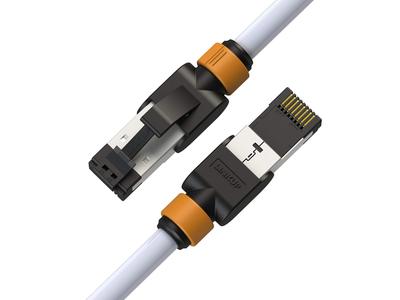 Кабель LAN LINKUP Cat7 с разъемами RJ45 10 гигабит, с двойным экранированием Ethernet для и Интернета, сетевой кабель категории 7, кабель 40G 26AWG, белый