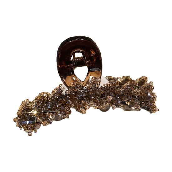 Женская заколка для волос «Колосок», стайлинг, нескользящие зубцы, большая заколка-акула, блестящий аксессуар для волос