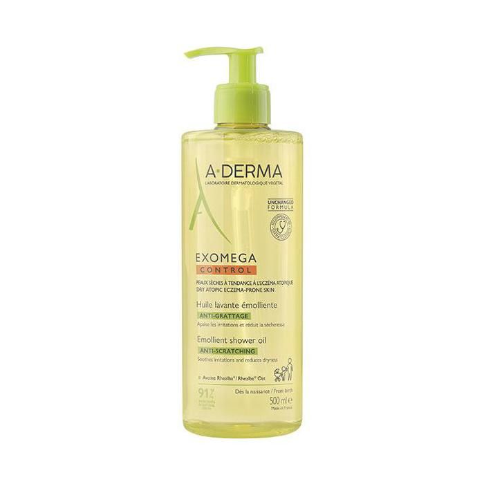 A-DERMA Exomega Control Смягчающее очищающее масло для сухой атопичной кожи 500 мл