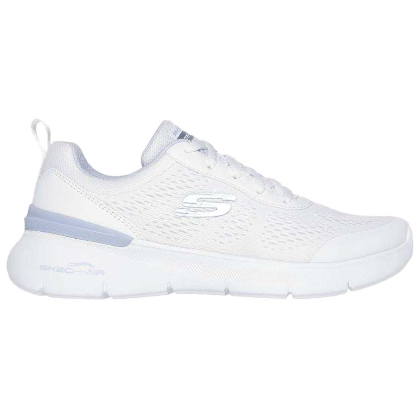 Skechers Спортивные Удобные Универсальные Низкие Повседневные Кроссовки Женские Бело-Синие 150370-WLB