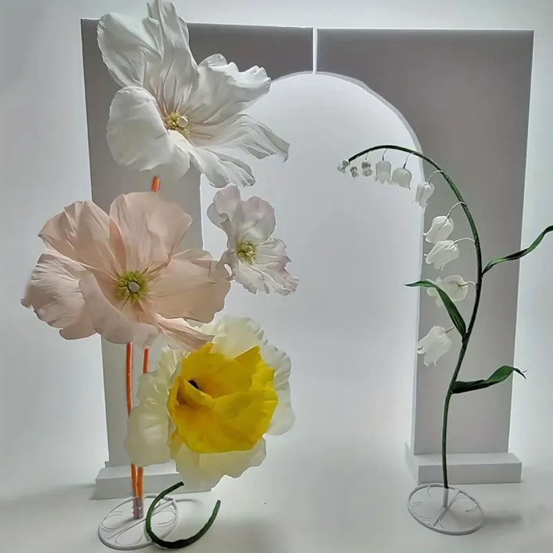 5 м/рулон алюминиево-пластиковая трубка белая золотая бумажный цветок без слов цветочный стержень сценическое украшение стилизованная трубка жесткая разноцветная