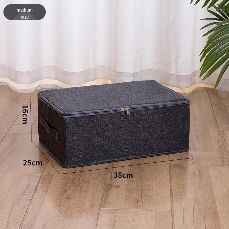 Box Capacity Foldable Large Storage With Soft Lid Portable Organizer For Household And Document Storage