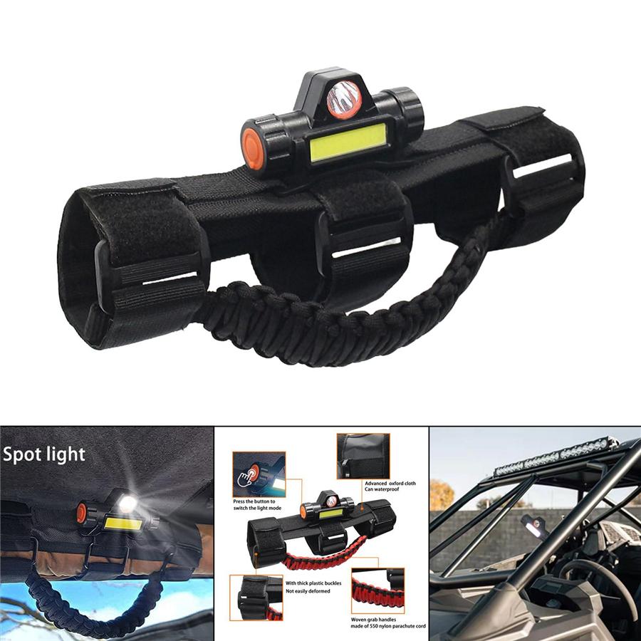 1x Ручки на дугу безопасности с плафоном для Jeep Wrangler YJ TJ JK JL 1945-2021