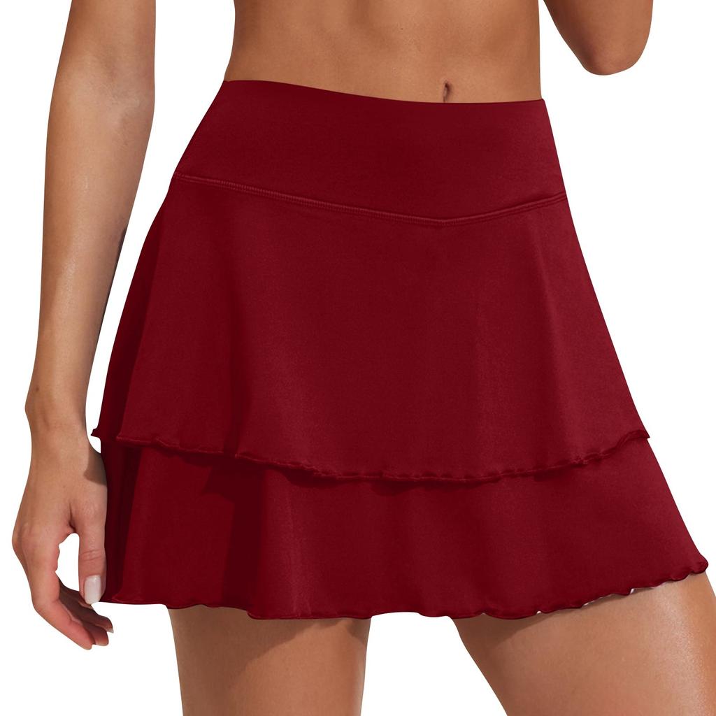 Женская плиссированная теннисная юбка, короткая юбка для фитнеса и йоги, женщины