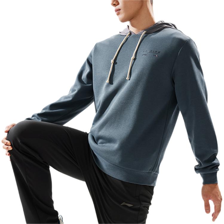 Li Ning Fitness Series Sweatshirt Men's Snail Dark Cyan AWDU165-4