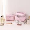 Стильная двухуровневая дорожная косметичка: Милый, Вместительный, Портативный Органайзер для Косметики
