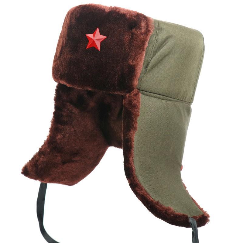 Зимняя теплая флисовая военная шапка-ушанка для мужчин и женщин, защита для улицы, велоспорта, холодная погода