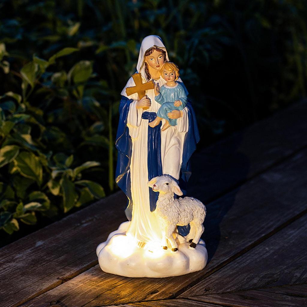 The Mother of God Figure Saint Mary Statue Patio Lawn Mom Gifts Tabletop Ornaments Scene Home Yard