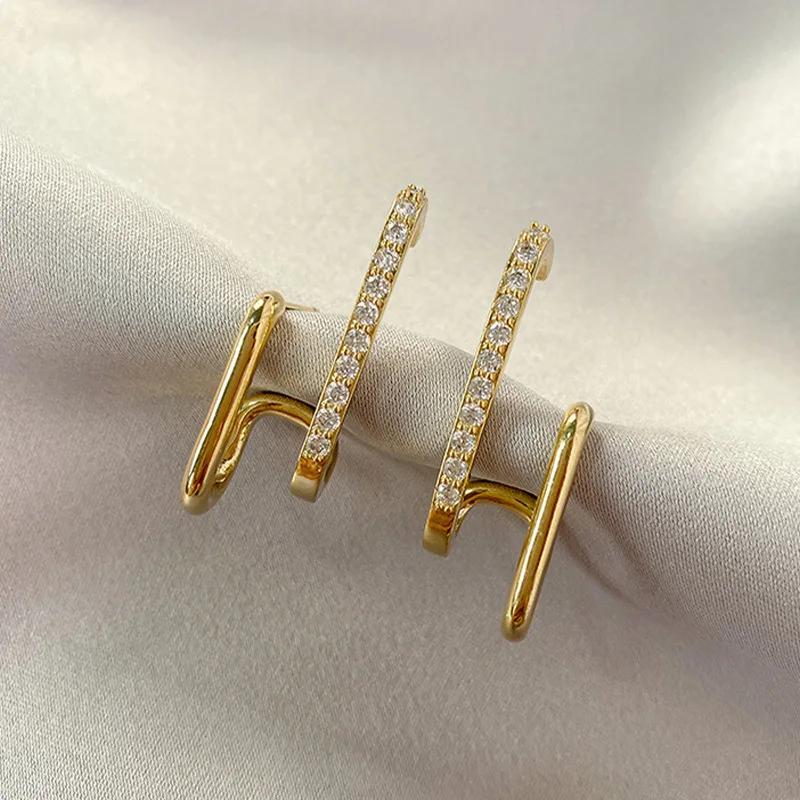 Moda Nafis Rhinestone Dekorli Quloq Qafasi ayol uchun Kelish Rojdestvo Sovg'asi sirg'a Ayollar Sirg'alari