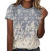 Casual Floral 3D Printed Short Sleeved Round Neck T-shirt