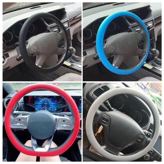 Универсальный силиконовый чехол на руль, эластичный водонепроницаемый с мягкой текстурой, защитное украшение для автомобиля