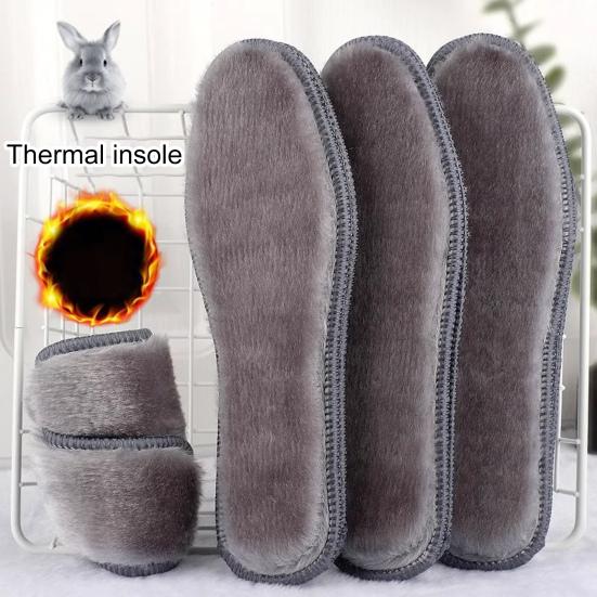 2 пары зимних теплых плюшевых стелек с утолщенным искусственным мехом и флисовой вставкой для обуви