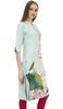 Bimba Женская повседневная куртка Kurta Kurti с цветочным принтом Moss Georgette и цифровым принтом