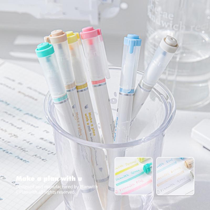 3 шт., набор двусторонних ручек-хайлайтеров, сочные и светлые цветные маркеры для чтения, рисования, художественной живописи