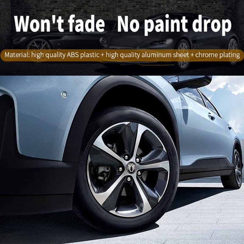 4pcs/set Upgrade Your Ride with 3D Tiger Panther Lion Head Car Wheel Center Hub Cap Emblem Stickers Cover - 2.2 Inch